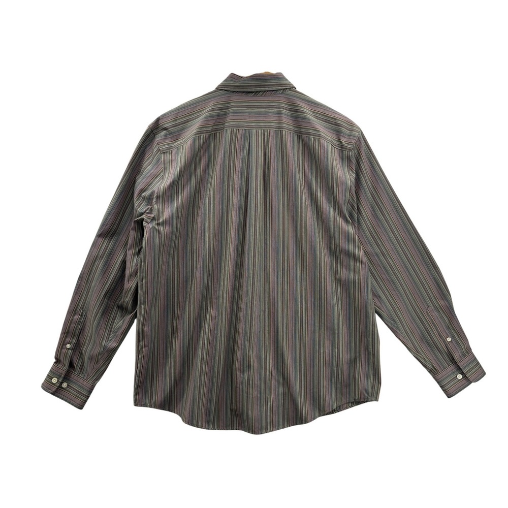 Eddie Bauer Men Long Sleeve Button Down Shirt Wrinkle Resistant Striped Cotton L - Picture 2 of 10